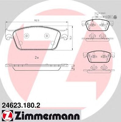 Купить ZIMMERMANN 24623.180.2 Колодки торм.пер.