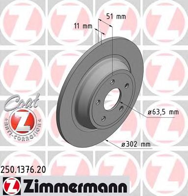 Купить ZIMMERMANN 250.1376.20 Диск торм.