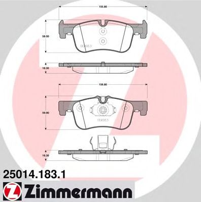 Купить ZIMMERMANN 25014.183.1 Колодки торм.перед.