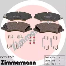 Купить ZIMMERMANN 25022.185.2 Колодки торм.перед. с аксессуарами