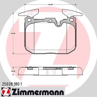Купить ZIMMERMANN 25028.180.1 Колодки торм.перед.