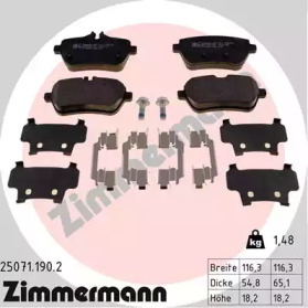 Купить ZIMMERMANN 25071.190.2 Колодки тормозные