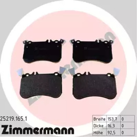 Купить ZIMMERMANN 25219.165.1 Колодки торм.перед.