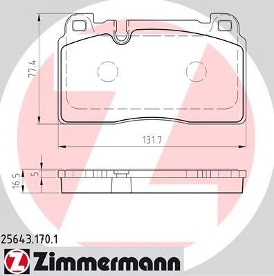 Купить ZIMMERMANN 25643.170.1 Колодки торм.перед.