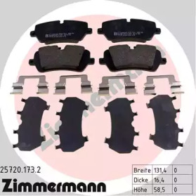 Купить ZIMMERMANN 25720.173.2 Колодки торм.задн. [вкл. рем.к-т]