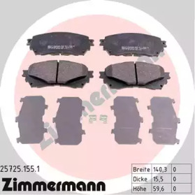 Купить ZIMMERMANN 25725.155.1 Колодки торм.перед.
