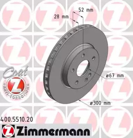 Купить ZIMMERMANN 400.5510.20 Тормозной диск