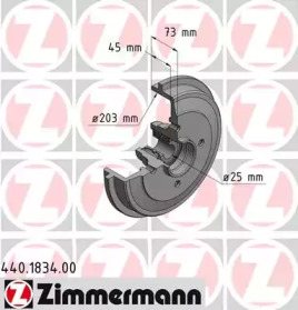 Купить ZIMMERMANN 440.1834.00 Барабан торм.задн. [245х203x73] COAT Z
