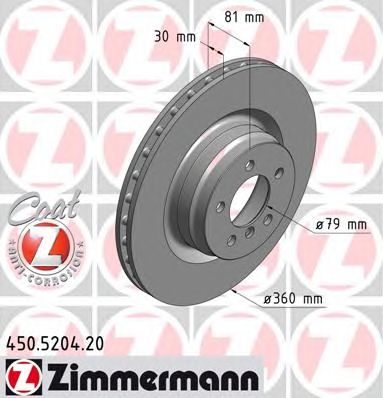 Купить ZIMMERMANN 450.5204.20 Диски тормозные