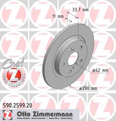 Купить ZIMMERMANN 590.2599.20 Тормозной диск