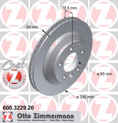 Купить OTTO ZIMMERMANN 600322920 Диск тормозной
