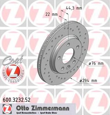 Купить ZIMMERMANN 600.3232.52 Тормозной диск
