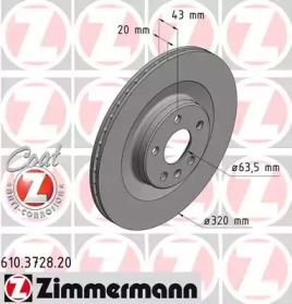 Купить ZIMMERMANN 610.3728.20 Диск торм. зад.[320x20]
