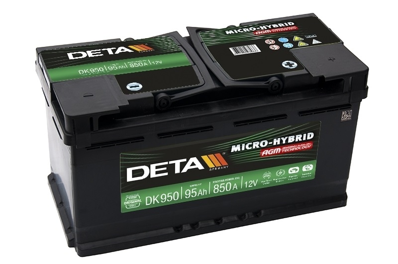 Купить DETA DK950 АКБ 95ah Deta Start-Stop Agm 12v 95ah 850a Etn 0(R ) B13 353x175x190mm 26kg DETA  DK950