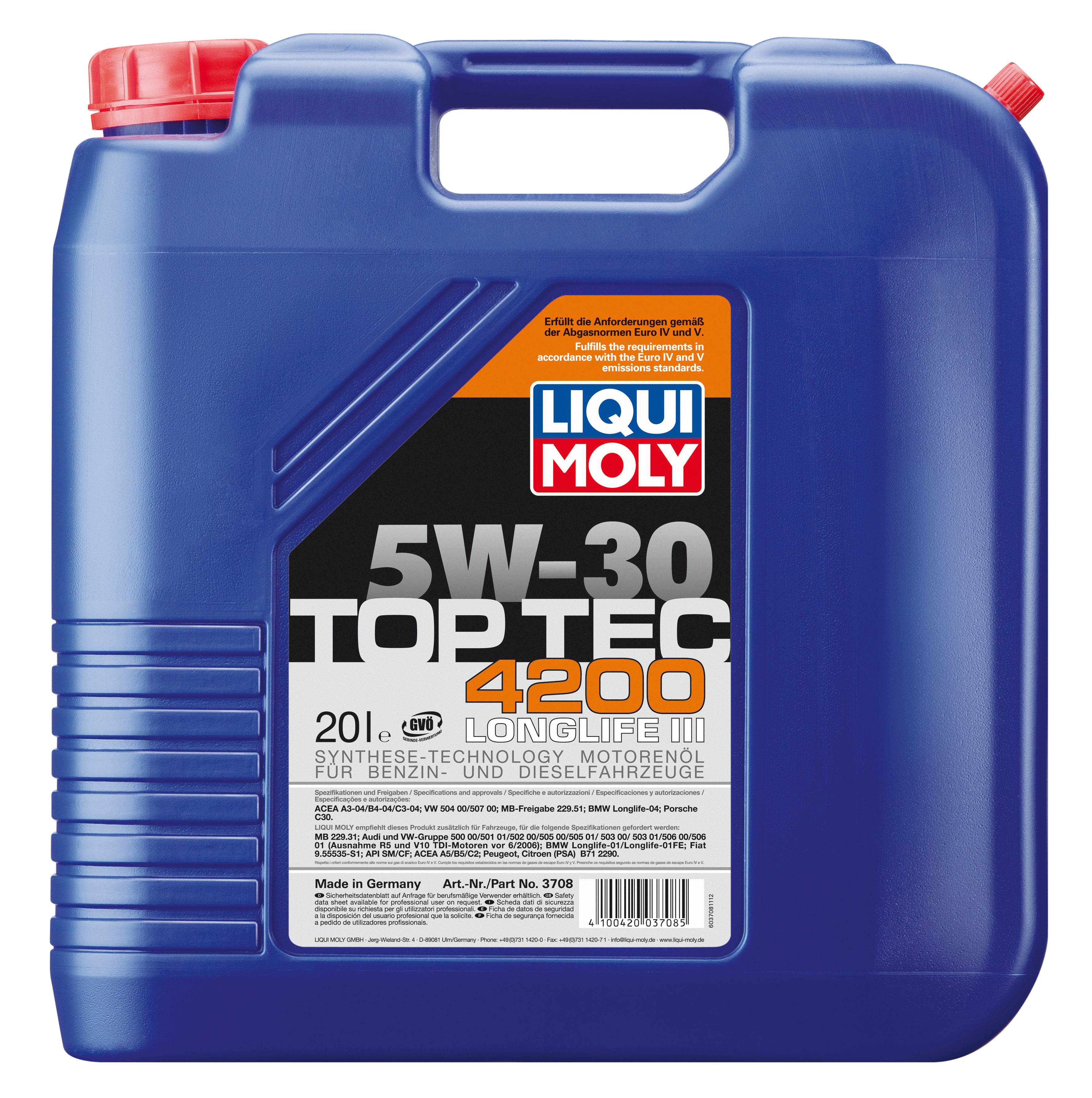 Купить Liqui moly 3708 НС-синтетическое моторное масло