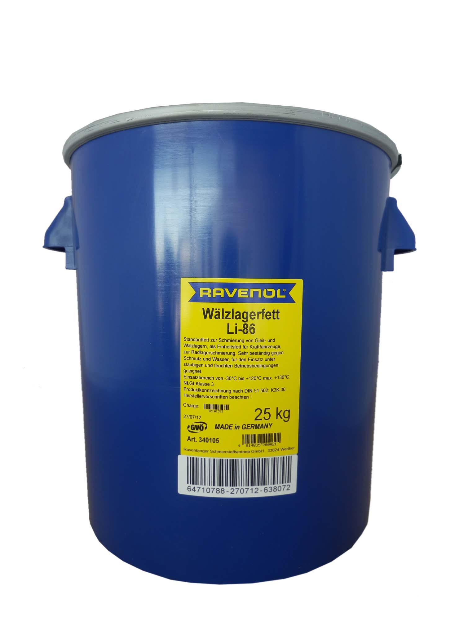 Купить Ravenol 4014835200821 Смазка Waelzlagerfett LI-86 (25кг)