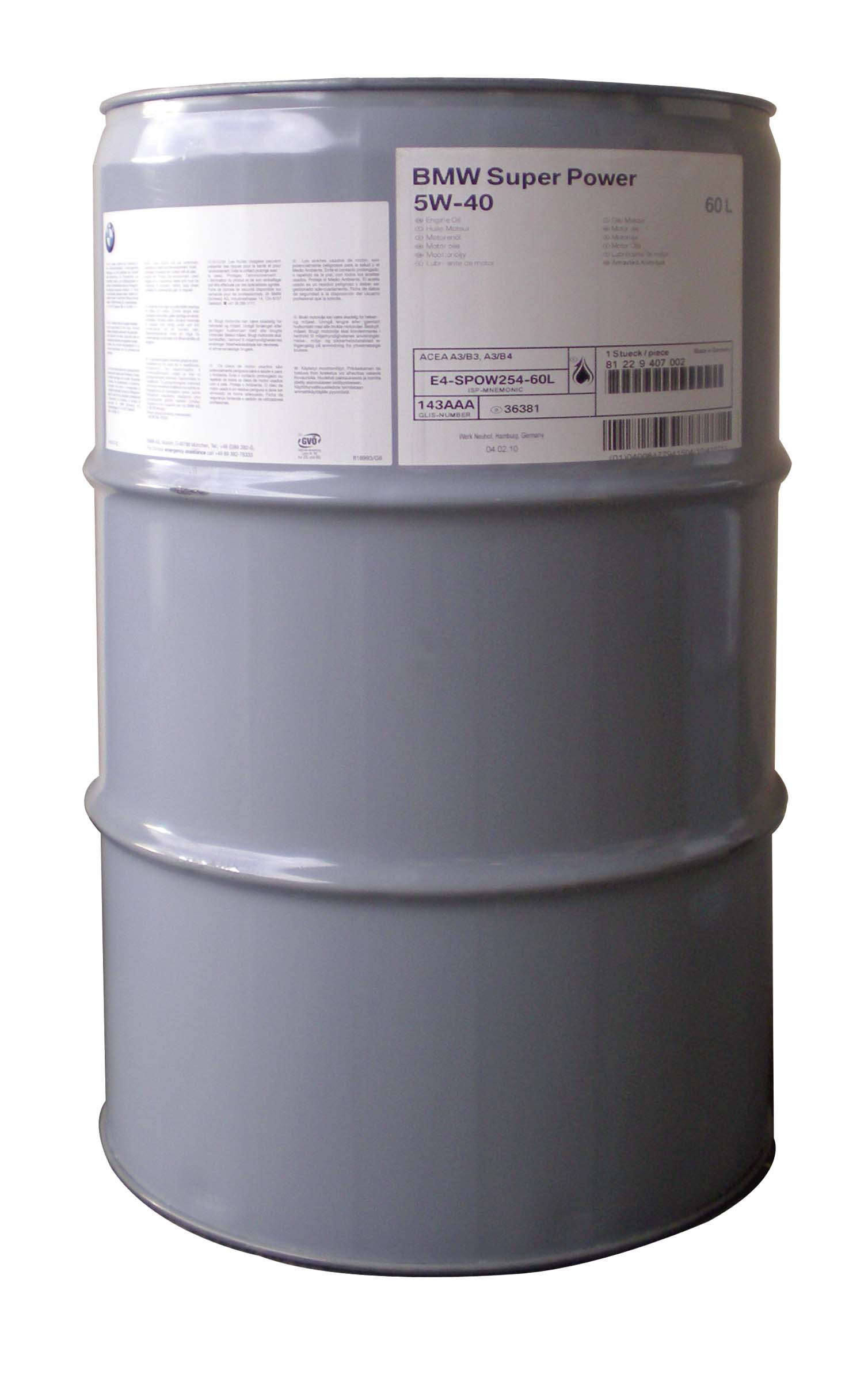 Купить Bmw 81229407002 Super Power 5W-40, 60л