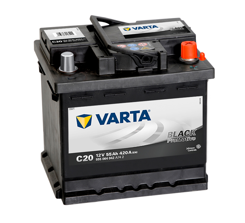 Купить VARTA 555064042 Аккумулятор VARTA 555064042 promotive black 12v 55ah 420a r 13,44kg 242x175x190 мм