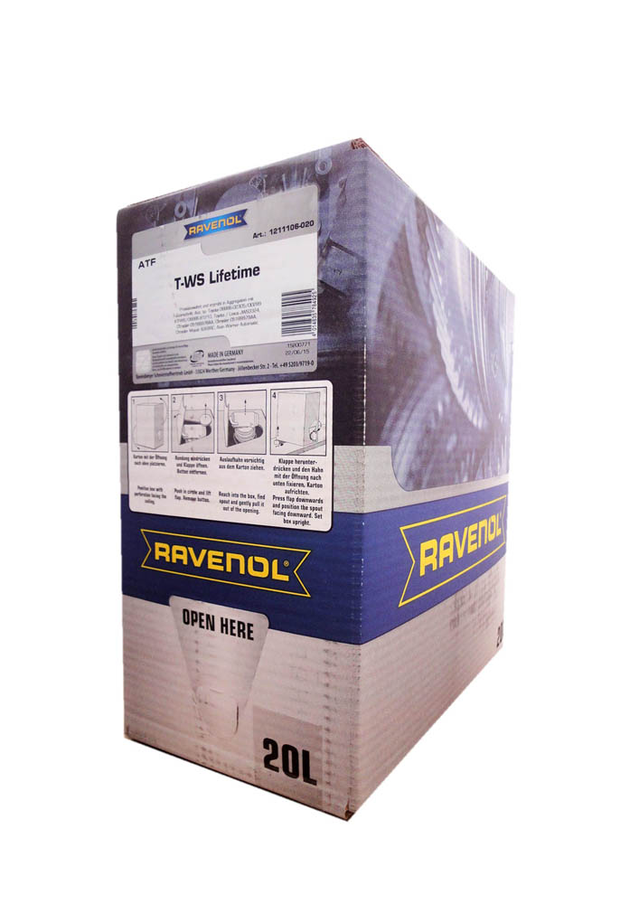 Купить Ravenol 4014835784925 Трансмиссионное масло  ATF T-WS Lifetime (20л)